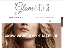 Tablet Screenshot of glamandtonics.com